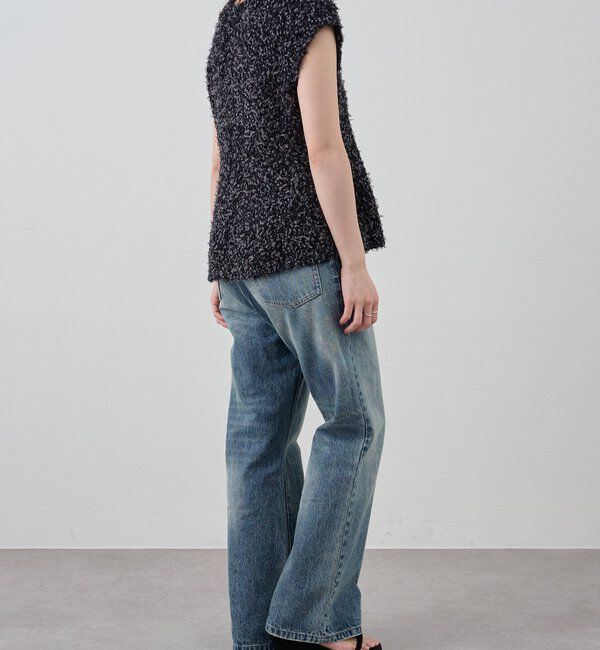  「ポンポンループ編みニット」|パーカー|