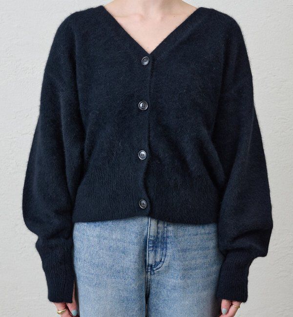  「ファーウールタイ付きカーディガン」|カーディガン|