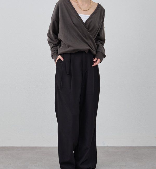  「ダブルタックワイドパンツ」|チノ|