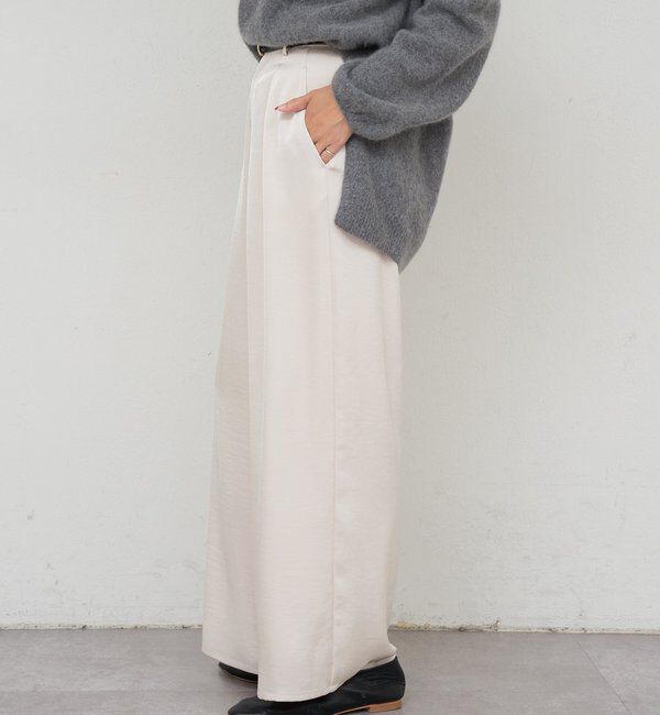  「サテンワイドパンツ」|チノ|