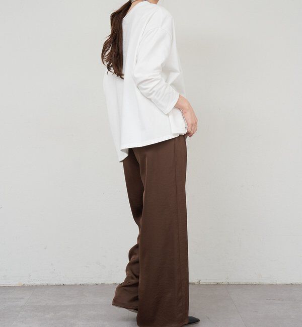  「サテンワイドパンツ」|チノ|