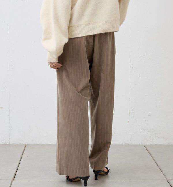  「ダブルタックストライプワイドパンツ」|チノ|