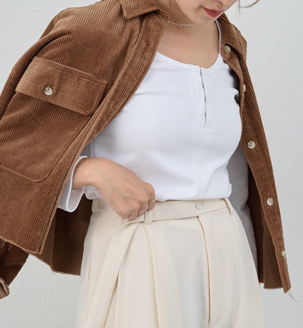  「フロントホックロンtee」|Tシャツ・カットソー|オフホワイト