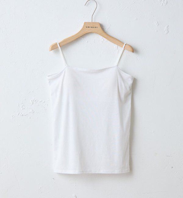  「カップ付きベーシックキャミ」|キャミソール|ホワイト