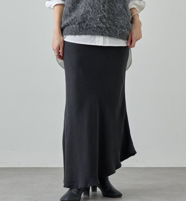  「ヘムラインマーメイドスカート」|スカート|ブラック