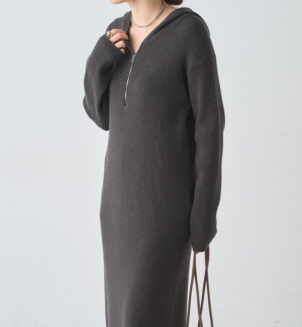  「フーデットジップワンピース」|ワンピース|