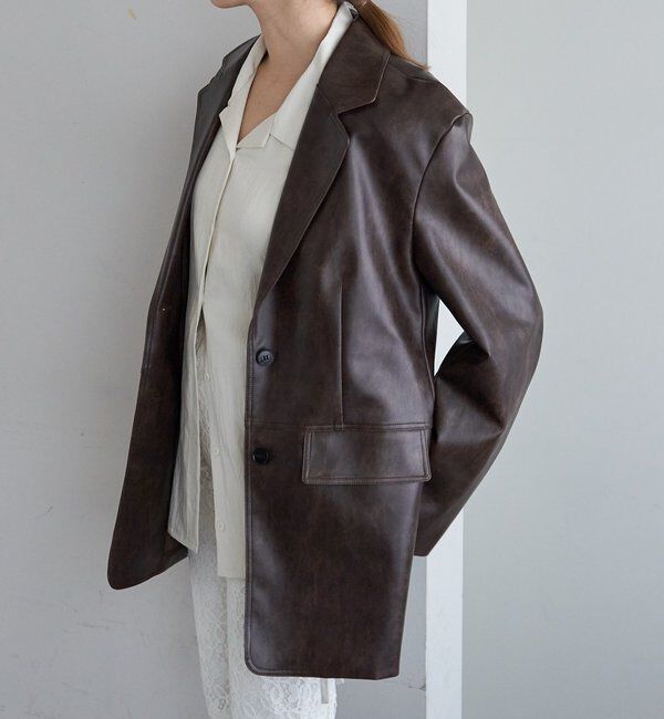  「レザーテーラージャケット」|テーラードジャケット|