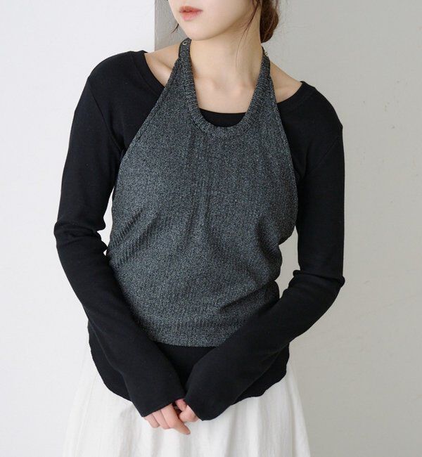  「ベアテレコロングスリーブカットソー」|Tシャツ・カットソー|ブラック