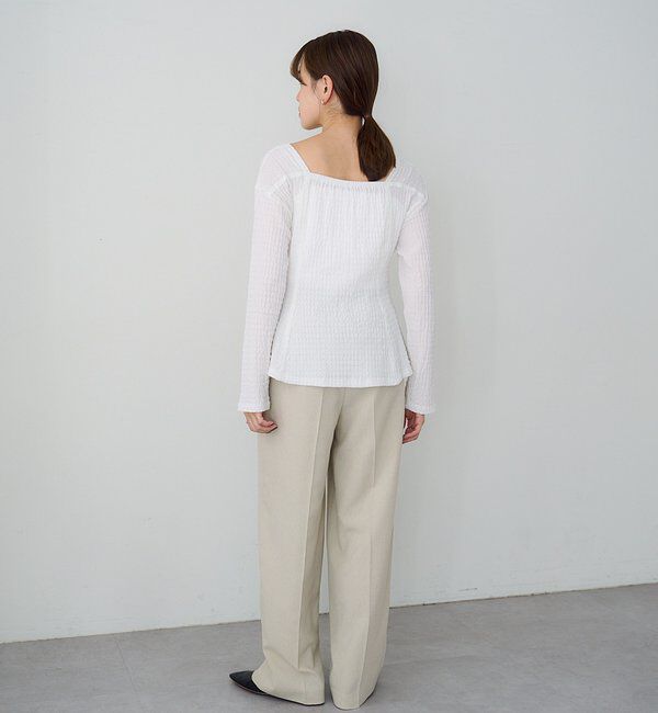  「スクエアネックペプラムカットソー」|Tシャツ・カットソー|