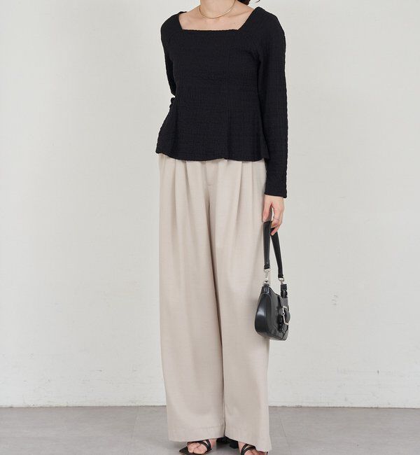  「スクエアネックペプラムカットソー」|Tシャツ・カットソー|