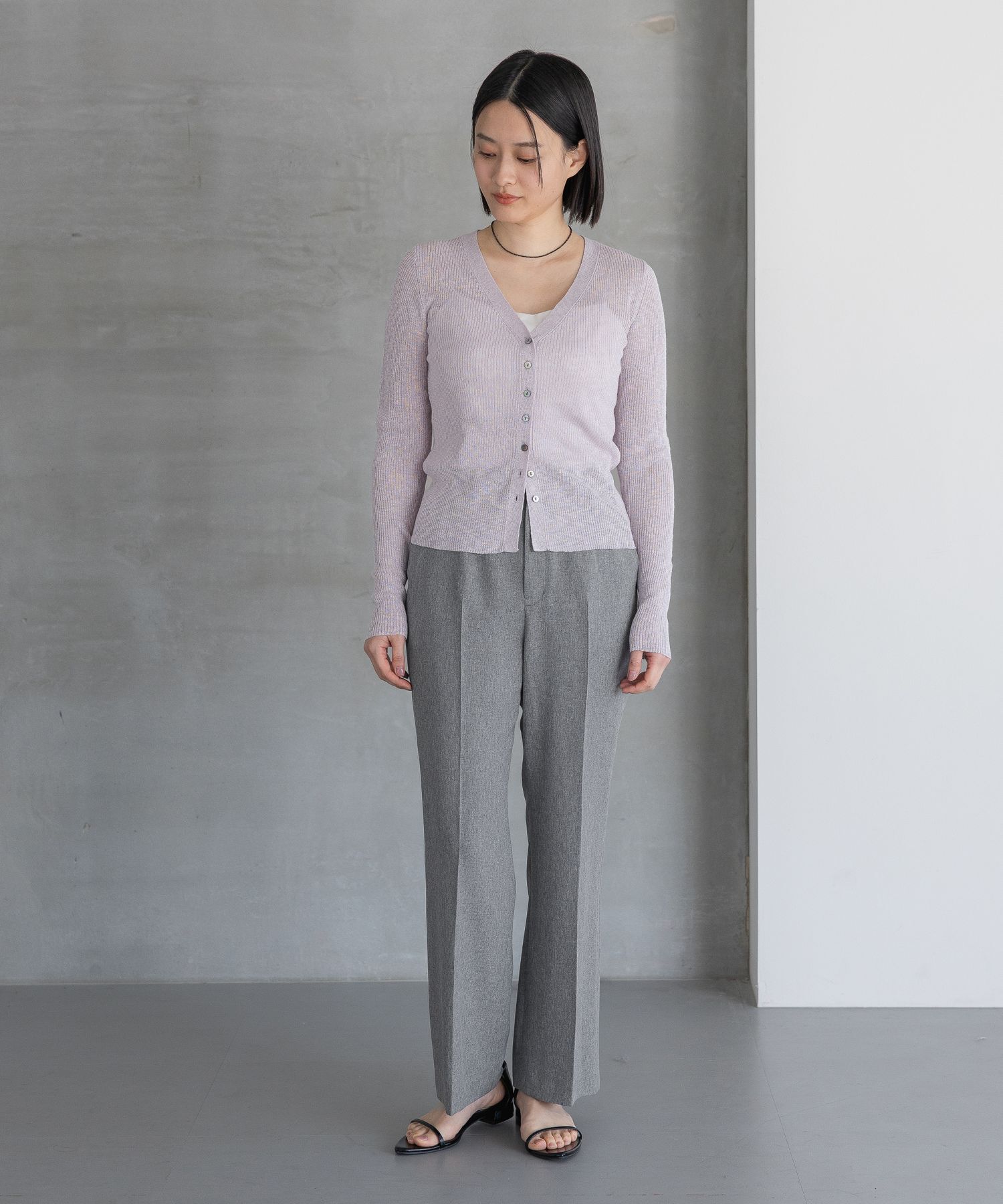 A part by 「シャンブレーセミフレアパンツ」|スラックス|