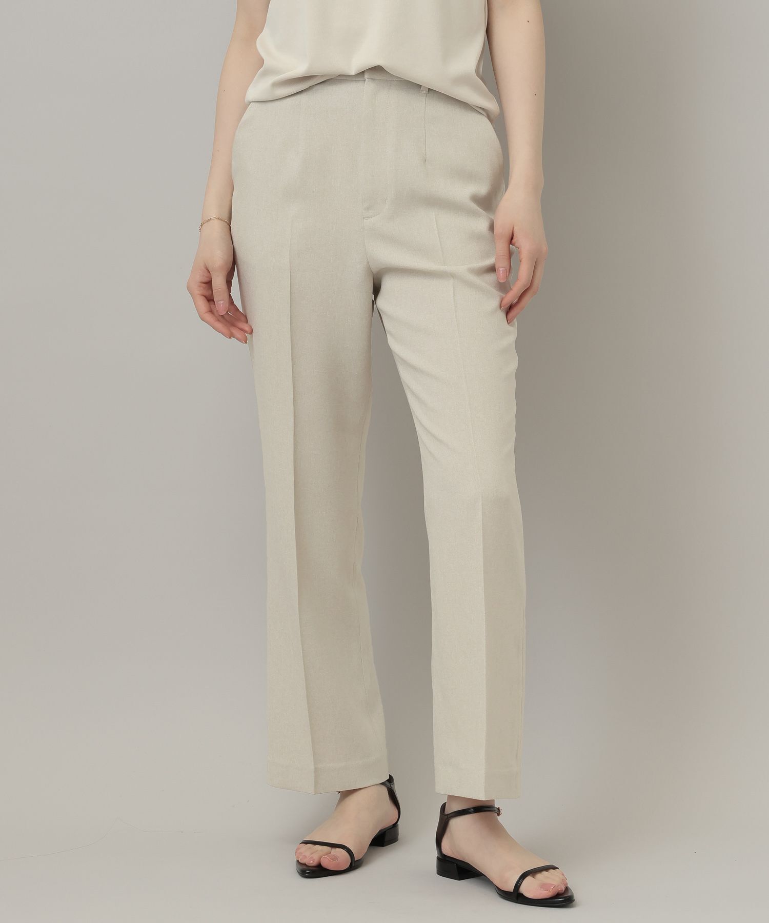 A part by 「シャンブレーセミフレアパンツ」|スラックス|ベージュ