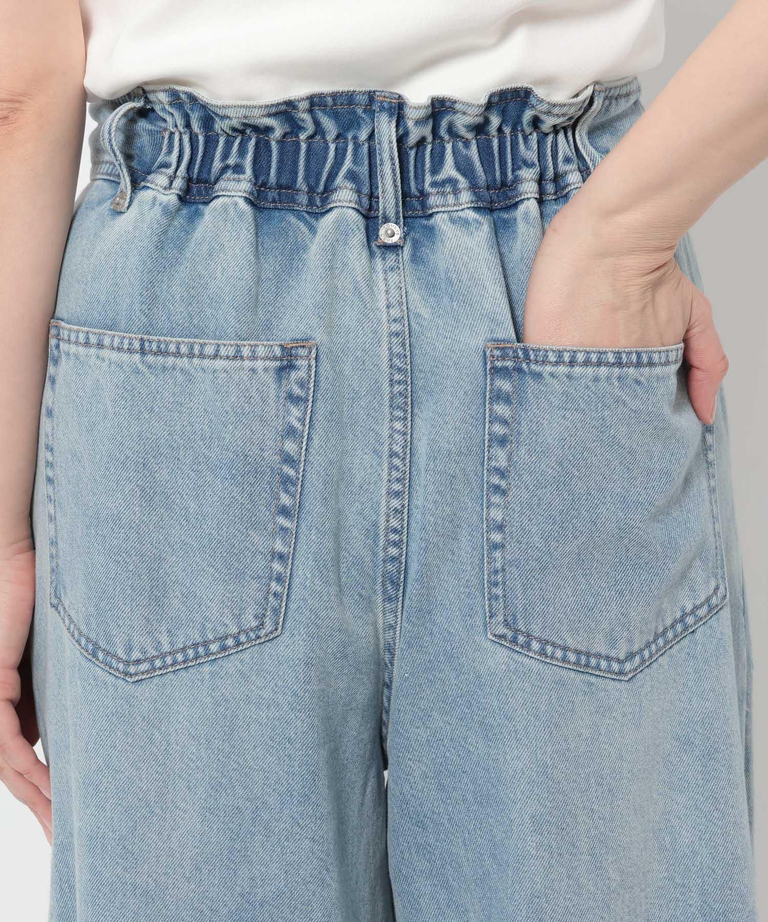 LOWRYS FARM「ハイウエストバギーデニム」|デニム|