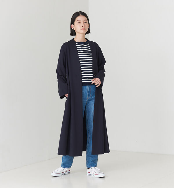 collex「【セットアップ対応】ノーカラーコート」|ノーカラーコート|ネイビー