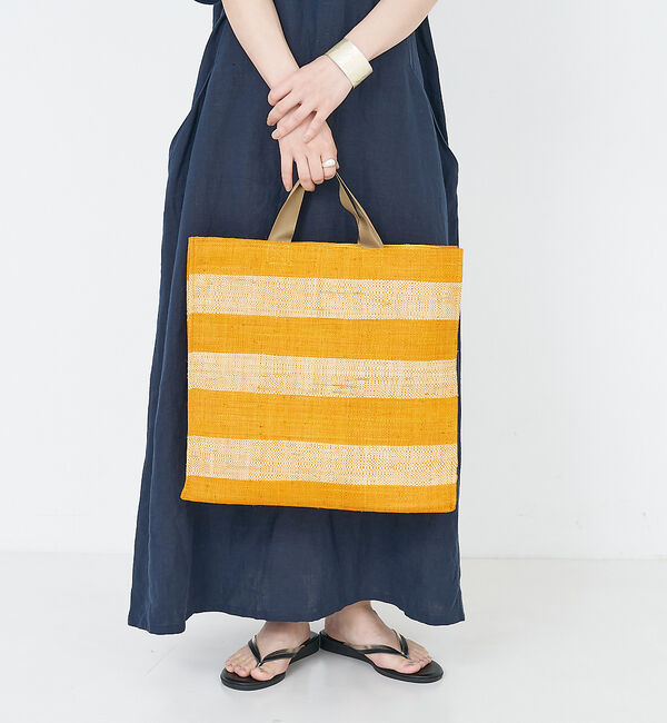 collex「【Le Voyage en Panier/ルヴォヤージュアンパニエ】ラフィア ボ」|トートバッグ|イエロー