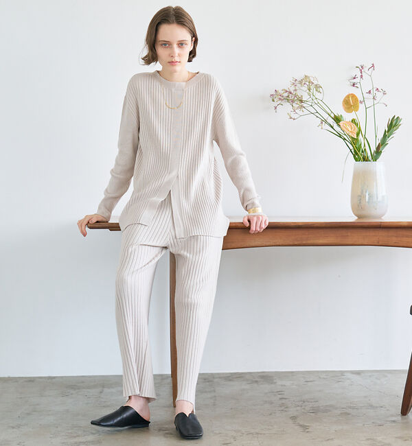 collex「【セットアップ対応】フロント スリット リブプルオーバー」|ニット・セーター|