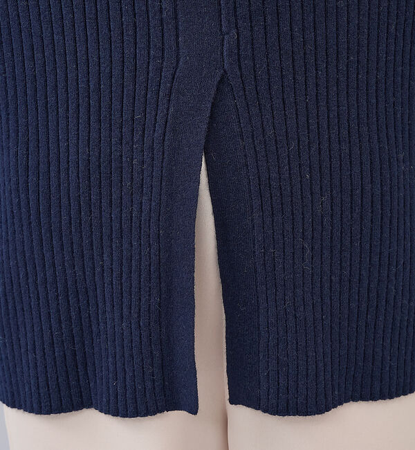 collex「【セットアップ対応】フロント スリット リブプルオーバー」|ニット・セーター|