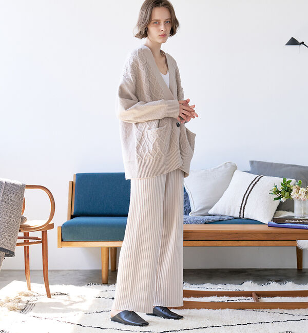 collex「【セットアップ対応】ワイドリブフレアパンツ」|その他|