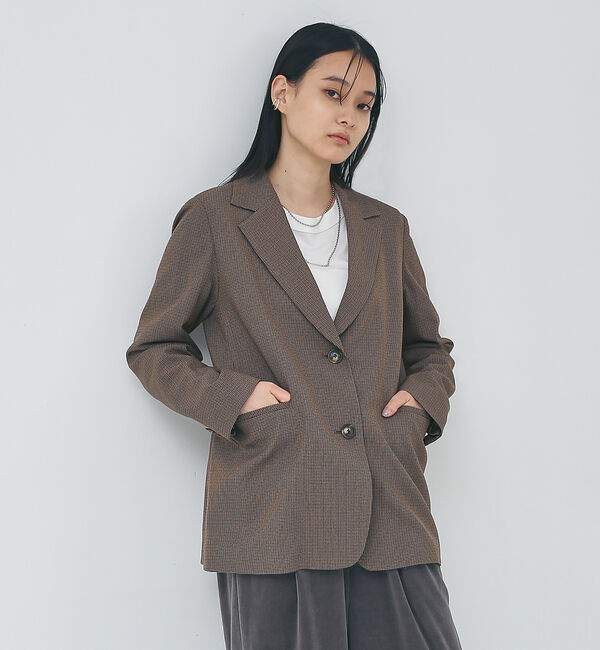 collex「チェックテーラードジャケット」|テーラードジャケット|ブラウン系その他1