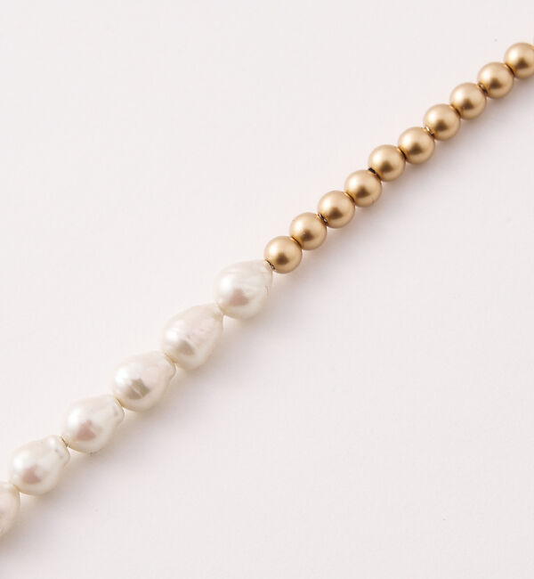 collex「【Ljud/ユード】ガラスバロックパール&times;ボールチェーンネックレス」|ネックレス|