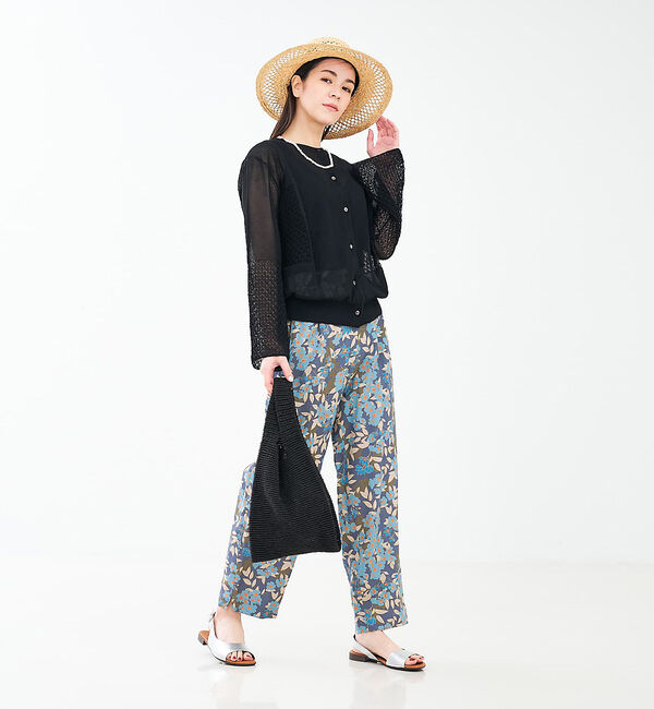 collex「リネンタッチ透かし柄カーディガン」|カーディガン|