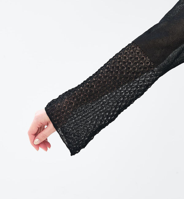 collex「リネンタッチ透かし柄カーディガン」|カーディガン|