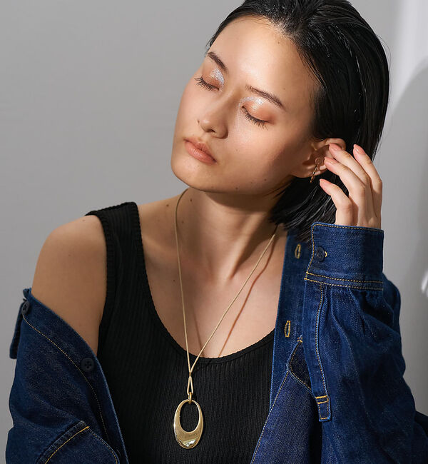 collex「【dignif】【金属アレルギー対応】オーバルトップコードネックレス」|ネックレス|