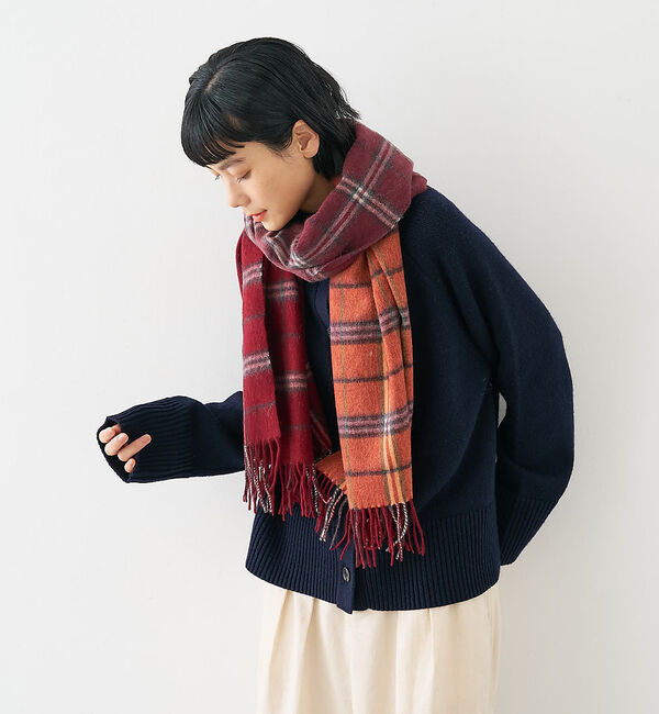 collex「ウールリバーシブルチェックストール」|マフラー|