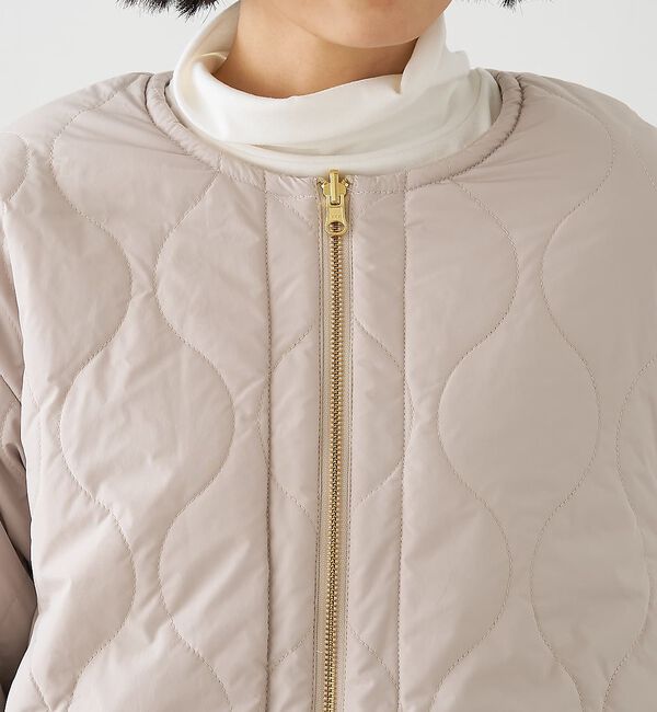 collex「キルト&times;ボアリバーシブル中綿ブルゾン」|ブルゾン・スタジャン|