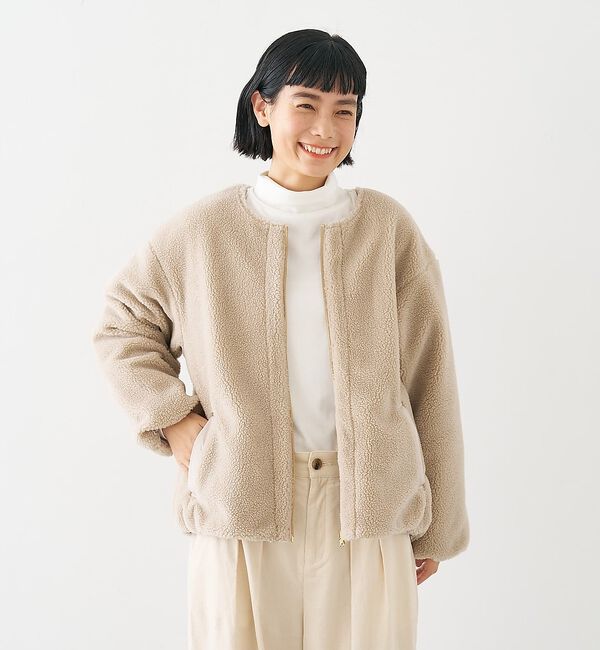 collex「キルト&times;ボアリバーシブル中綿ブルゾン」|ブルゾン・スタジャン|