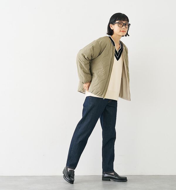 collex「キルト&times;ボアリバーシブル中綿ブルゾン」|ブルゾン・スタジャン|