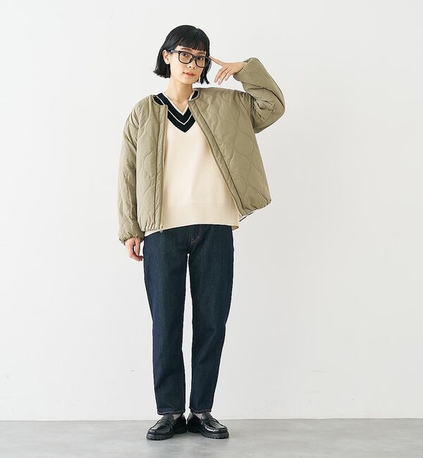 collex「キルト&times;ボアリバーシブル中綿ブルゾン」|ブルゾン・スタジャン|