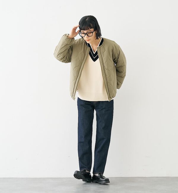 collex「キルト&times;ボアリバーシブル中綿ブルゾン」|ブルゾン・スタジャン|