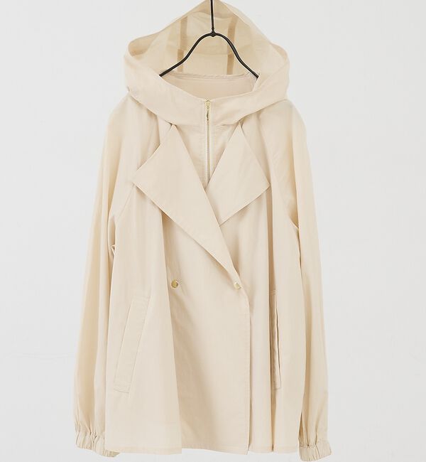 collex「レイヤード風ジップアップコート」|ブルゾン・スタジャン|