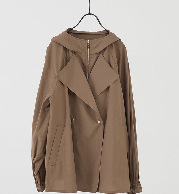 collex「レイヤード風ジップアップコート」|ブルゾン・スタジャン|