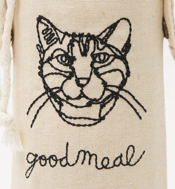 collex「【＋HAyU fabric】猫刺繍 ボトルケース 保冷・保温 レジャー」|食器・キッチングッズ|