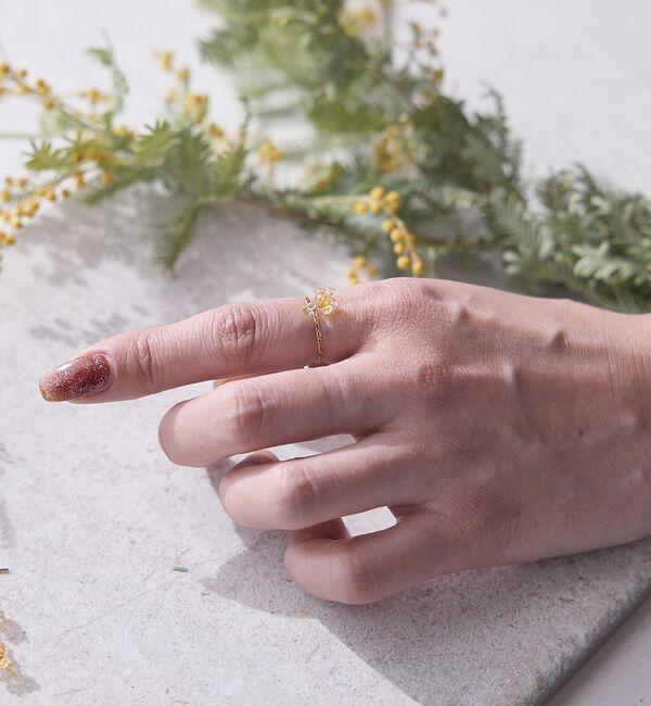 collex「【HARIO Lampwork Factory】リング ひとふさのミモザ」|リング|