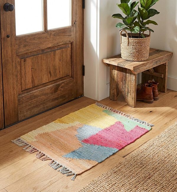 collex「【RugRu】BECKY ベッキー マット 50&times;70 インド綿 玄関マット キ」|その他|その他