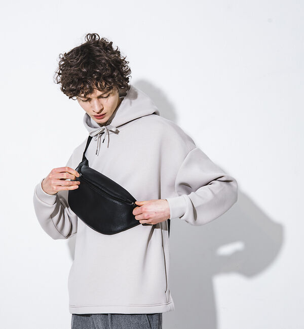 ABAHOUSE「【WEB別注】定番 / シボレザー ショルダーバッグ / ボディバッグ」|その他|ブラック