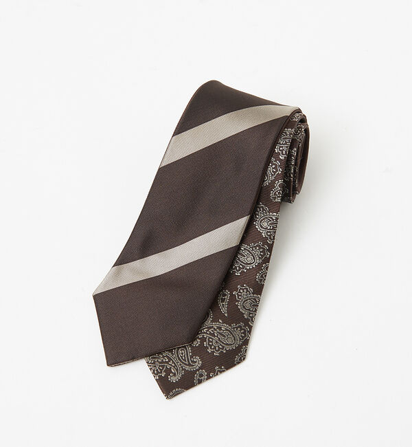 ABAHOUSE「4面 シルク ネクタイ」|ネクタイ・蝶ネクタイ|ダークブラウン