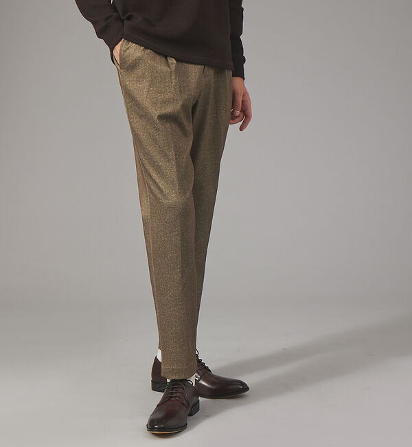 ABAHOUSE「【360&deg;ストレッチ】イージー テーパード スラックス」|その他|ベージュ