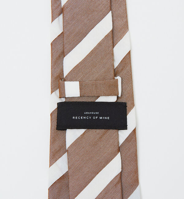 ABAHOUSE「【定番】カラーレジメンタル コットンシルク ネクタイ」|ネクタイ・蝶ネクタイ|