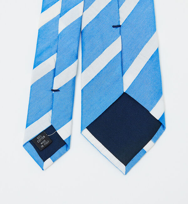 ABAHOUSE「【定番】カラーレジメンタル コットンシルク ネクタイ」|ネクタイ・蝶ネクタイ|