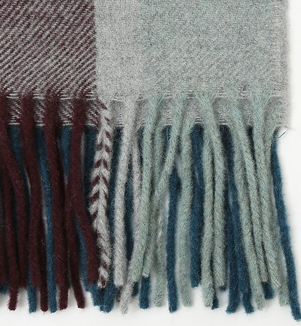 ABAHOUSE「イタリア製 ウール&times;カシミヤ チェック柄 マフラー 50&times;190」|マフラー|