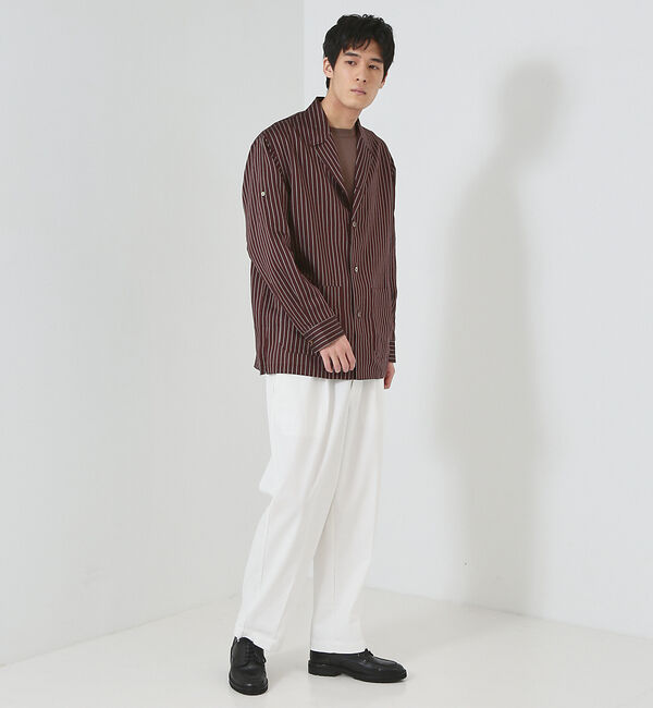 ABAHOUSE「【30/2 強撚ツイル】ワンタック イージー ワイドパンツ / スラックス」|その他|