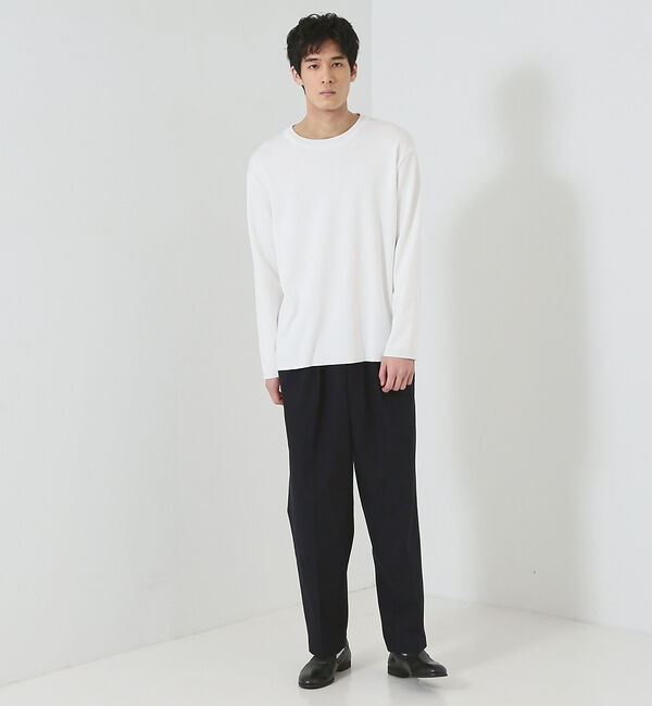ABAHOUSE「【30/2 強撚ツイル】ワンタック イージー ワイドパンツ / スラックス」|その他|