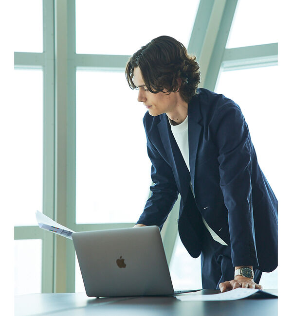 ABAHOUSE「【上下2点セット/セットアップ対応】COOL DRY MAX セットアップ /」|スーツ|ネイビー