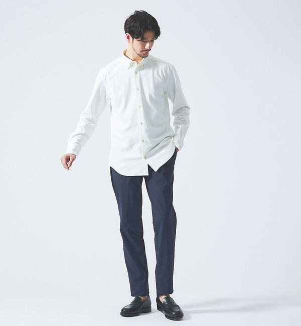 ABAHOUSE「【FLEX SHIRTS】リネンフェイス マルチストレッチ ボタンダウン ブロー」|シャツ・ブラウス|