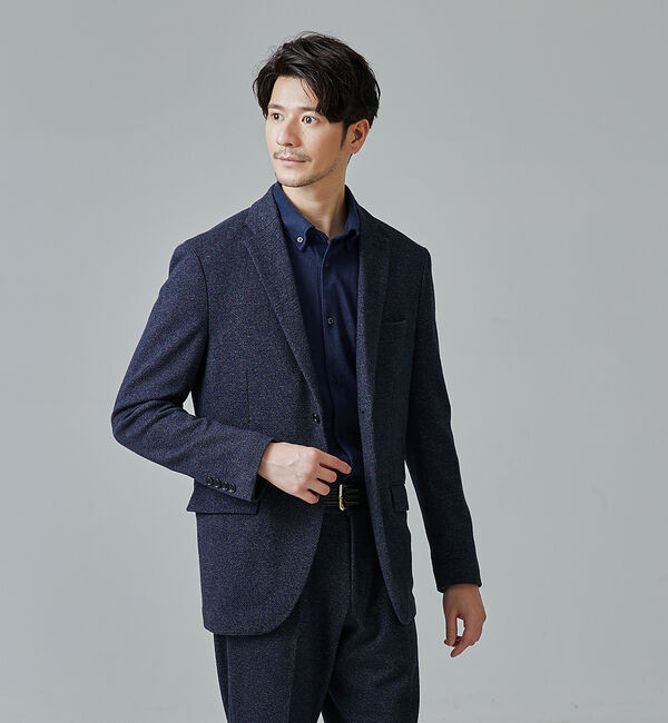 ABAHOUSE「【セットアップ対応/FLEX JACKET】ムリネ ジャージ ツイル ジャケット」|テーラードジャケット|