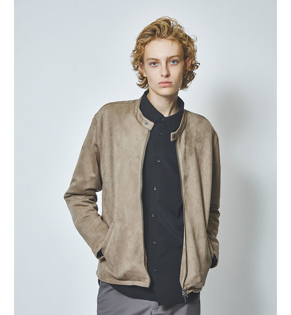 ABAHOUSE「【ネオスエード】ポンチ ライダース ジャケット / ブルゾン」|ライダースジャケット|モカ